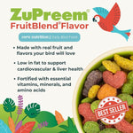 ZuPreem ZuPreem FruitBlend Flavor Bird Food, Parrots & Conures