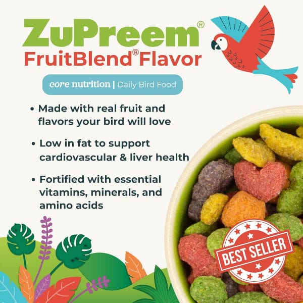 ZuPreem ZuPreem FruitBlend Flavor Bird Food, Parrots & Conures