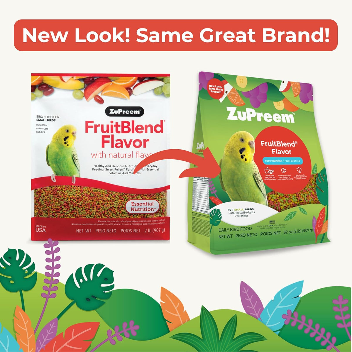 ZuPreem ZuPreem FruitBlend Flavor Bird Food, Small