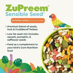 ZuPreem ZuPreem Sensible Seed Bird Food, Large