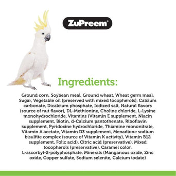 ZuPreem ZuPreem VeggieBlend Bird Food, Parrots & Conures